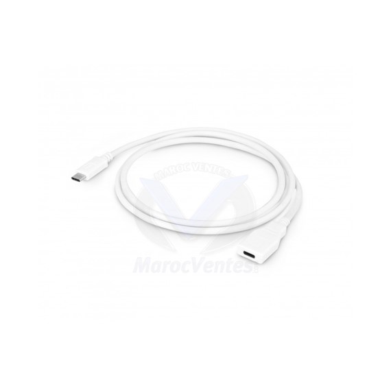 Câbles USB 1 M USB C Mâle / Femelle Blanc TCE01UF
